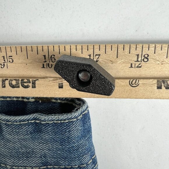 Jordan Craig Artisan Jean Men 33x32 Distressed USA Theme Blue Faded Cotton Denim - Picture 16 of 16